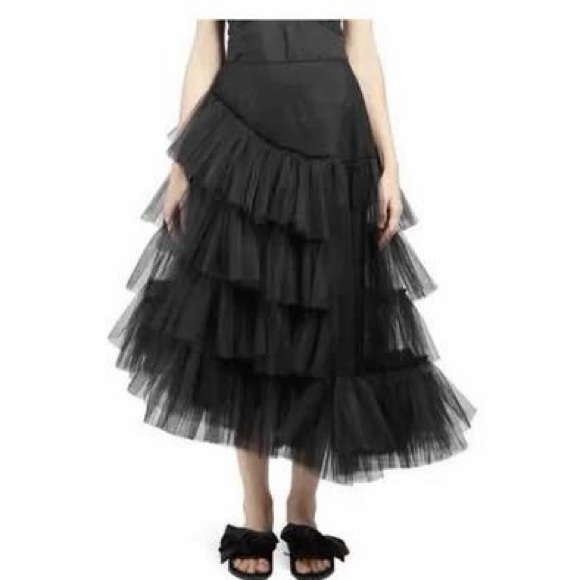 Simone Rocha Black Tulle Skirt - Picture 8 of 9